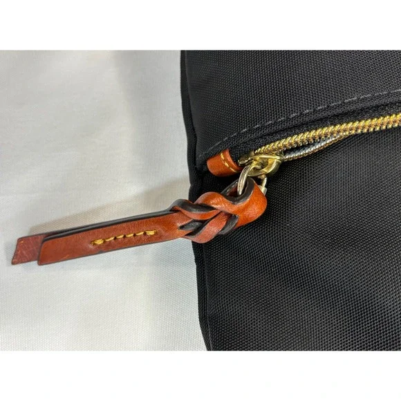 DOONEY & BOURKE Black Nylon/ Leather Trims Pocket Shoulder Bag - Picture 14 of 16